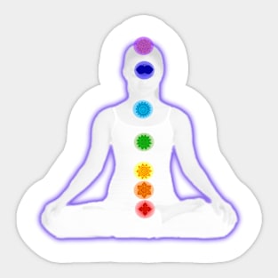 Chakra Mediation 1-White Sticker